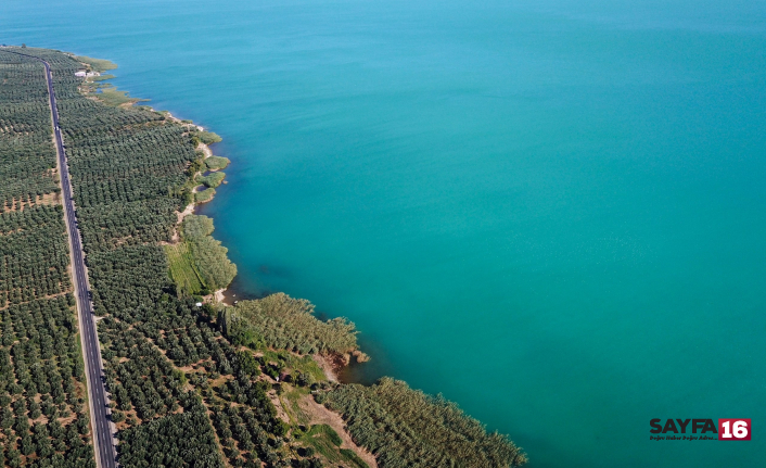 İznik Gölü turkuaz renge büründü