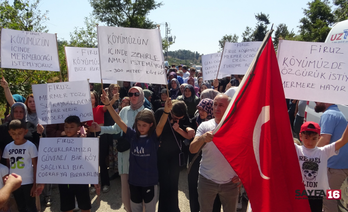 Bursa'da köylülerin protestosu: Mermer ocağını istemiyorlar!